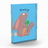 Niedliches Hasen mit KarottenCartoon Fotoblock (Links)