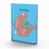 Niedliches Hasen mit KarottenCartoon Fotoblock (Rechts)