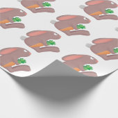 Niedliches Hasen mit KarottenCartoon Geschenkpapier (Ecke)