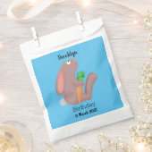 Niedliches Hasen mit KarottenCartoon Geschenktütchen (Ausgeschnitten)