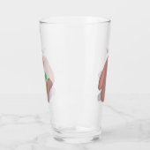 Niedliches Hasen mit KarottenCartoon Glas (Links)