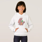 Niedliches Hasen mit KarottenCartoon Hoodie (Vorne ganz)