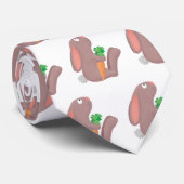 Niedliches Hasen mit KarottenCartoon Krawatte (Gerollt)