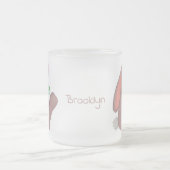 Niedliches Hasen mit KarottenCartoon Mattglastasse (Mittel)