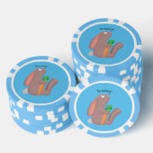 Niedliches Hasen mit KarottenCartoon Pokerchips (Stapel)