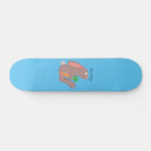 Niedliches Hasen mit KarottenCartoon Skateboard (Horizontal)