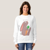 Niedliches Hasen mit KarottenCartoon Sweatshirt (Vorne ganz)