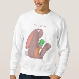 Niedliches Hasen mit KarottenCartoon Sweatshirt