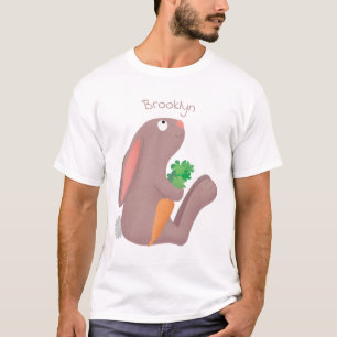 Niedliches Hasen mit KarottenCartoon T-Shirt
