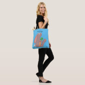 Niedliches Hasen mit KarottenCartoon Tasche (Am Model)