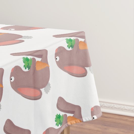 Niedliches Hasen mit KarottenCartoon Tischdecke (Beispiel)