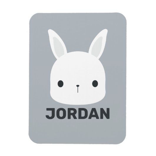 Niedliches Hasen mit Personalisiertem Namen Magnet (Vertikal)