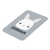 Niedliches Hasen mit Personalisiertem Namen Magnet (Linke Seite)