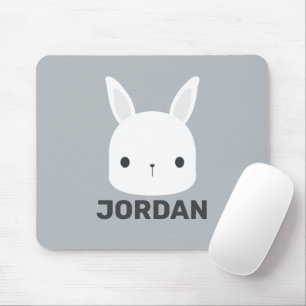 Niedliches Hasen mit Personalisiertem Namen Mousepad