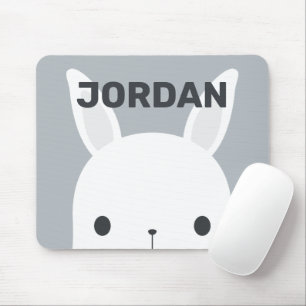 Niedliches Hasen mit Personalisiertem Namen Mousepad