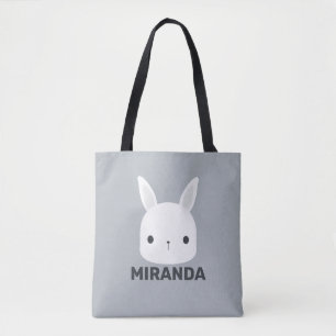 Niedliches Hasen mit Personalisiertem Namen Tasche