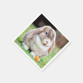 Niedliches Hasen Serviette (Ecke)