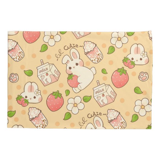 niedliches Hasendesign Kissenbezug (Rückseite)