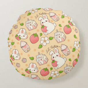 niedliches Hasendesign Rundes Kissen