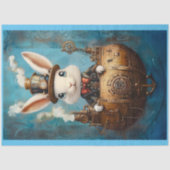 Niedliches Hasenhembit im Boot G2L-Dekoupage Seidenpapier (Vorderseite)