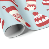 Niedliches Hat/Mittens Mustertrennpapier Geschenkpapier (Rolleneckpunkt)
