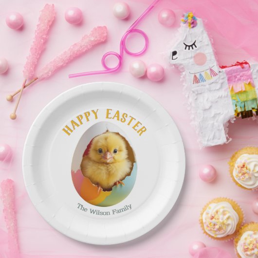 Niedliches Hatching Chick Colorful Ostereier Party Pappteller (Party)