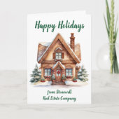 Niedliches Haus für Real Anwesen Feiertagskarte (Vorderseite)