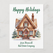 Niedliches Haus für Real Anwesen Feiertagspostkarte (Vorderseite)