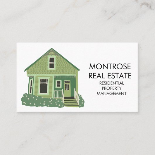 Niedliches Haus Immobilien Mietwohnungen für Anwes Visitenkarte (Vorderseite)