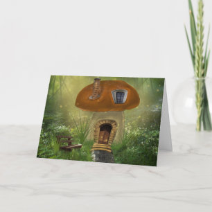 NIEDLICHES HAUS IN WOODS FANTASY CARD KARTE