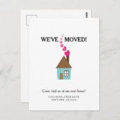 Niedliches Haus mit Herzen haben wir neue Adressbü Postkarte (Vorne/Hinten)