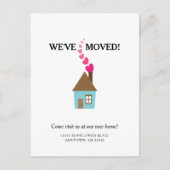 Niedliches Haus mit Herzen haben wir neue Adressbü Postkarte (Vorderseite)