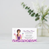 Niedliches Haus Reinigungsservice Haushaltshilfe Visitenkarte (Stehend Vorderseite)