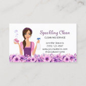 Niedliches Haus Reinigungsservice Haushaltshilfe Visitenkarte (Vorderseite)