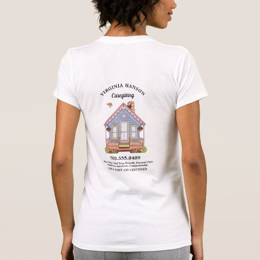 Niedliches Haus T-Shirt (Rückseite)