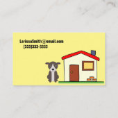 Niedliches Haus und Haustiere Visitenkarte (Rückseite)