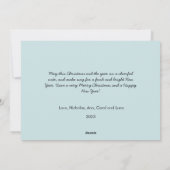 Niedliches Haus und Schneehütte Feiertagskarte (Rückseite)