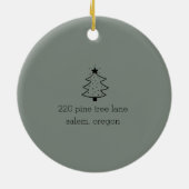 Niedliches Haus und Weihnachtsbäume Neue Zuhause N Keramik Ornament (Hinten)