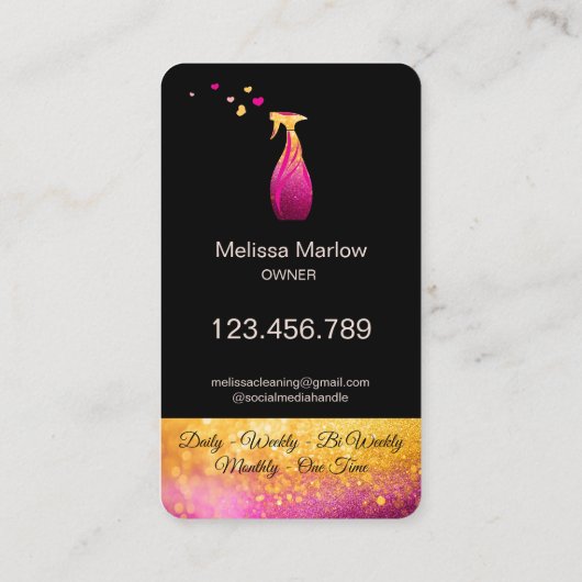 Niedliches Haushaltshaus - farbenfrohe Herzen Visitenkarte (Rückseite)