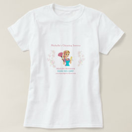 Niedliches Haushaltshaus Rosa Glitzer Reinigungsse T-Shirt