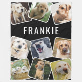 Niedliches Haustier 9 Foto Collage Personalisierte Fleecedecke (Vorderseite)