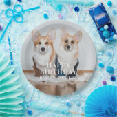 Niedliches Haustier Foto Happy Birthday Party Pappteller (Party)