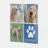 Niedliches Haustier Foto Personalisiert Hundebesit Ornament Aus Glas (Vorderseite links)