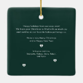 Niedliches Haustier Foto Script Funny Dog Weihnach Keramikornament (Rückseite)