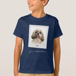 Niedliches Haustier Geburtstag Foto Rahmen Persona T-Shirt