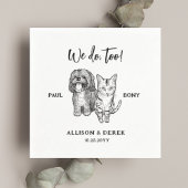 Niedliches Haustier Zeichnend Personalisierte Hund Serviette