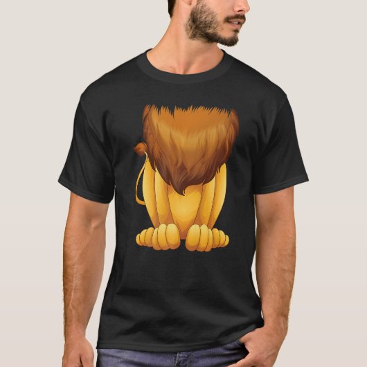 Niedliches Headless Lion Kostüm Halloween Big Cat T-Shirt (Vorderseite)