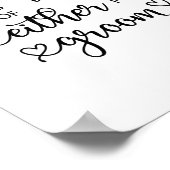 Niedliches Heart Script wählen Sie einen Sitzplatz Poster (Ecke)