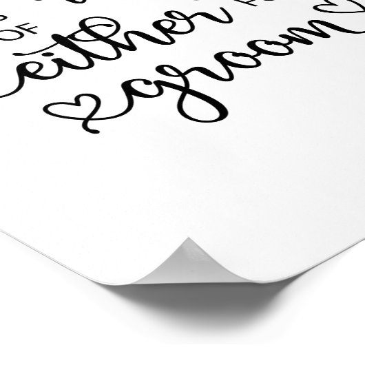 Niedliches Heart Script wählen Sie einen Sitzplatz Poster (Ecke)