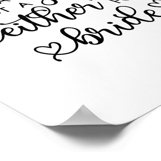 Niedliches Heart Script wählen Sie einen Sitzplatz Poster (Ecke)